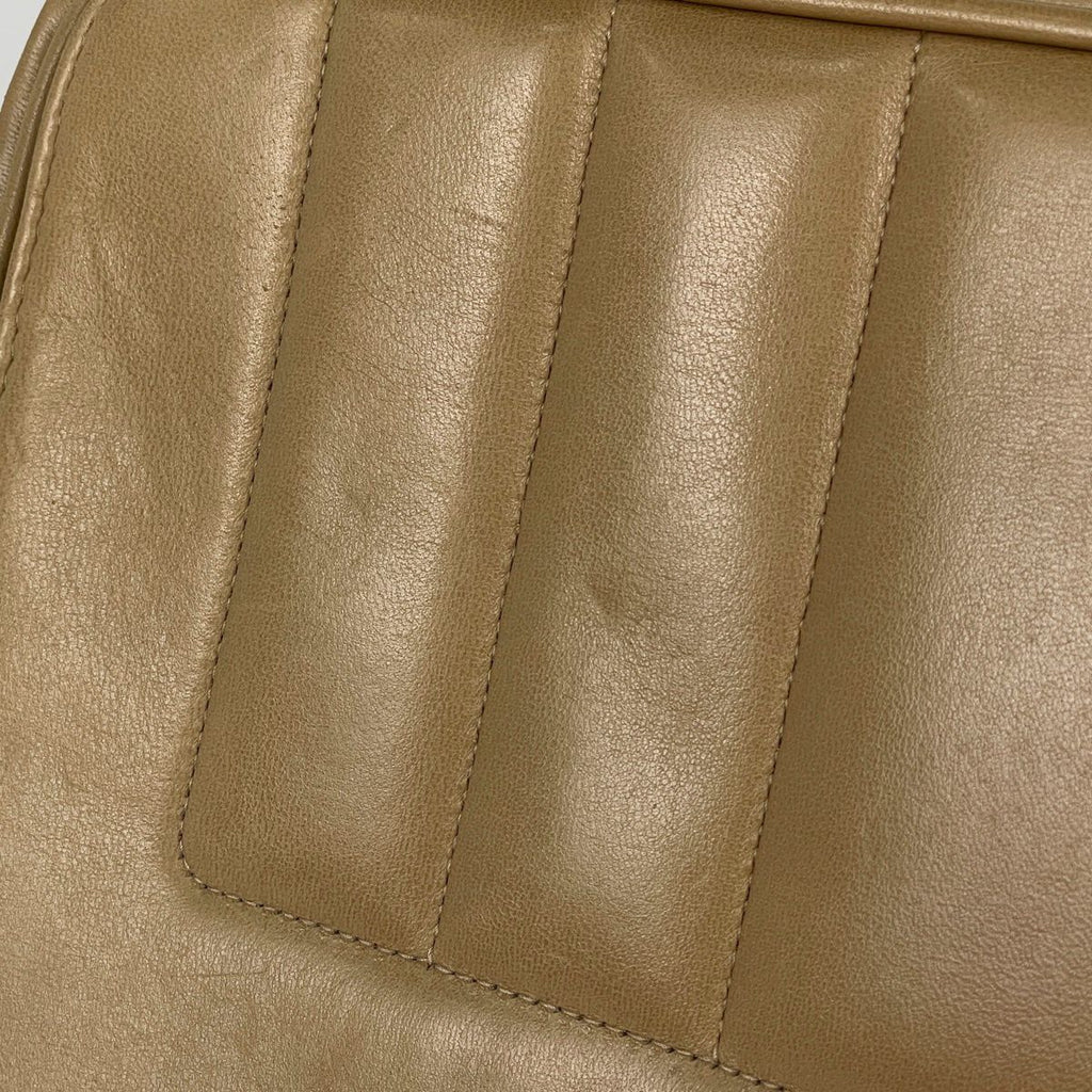 Chanel Shoulder Bag CC Logo Mademoiselle Leather Beige — view 4