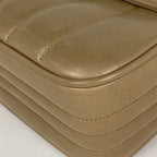 Chanel Shoulder Bag CC Logo Mademoiselle Leather Beige — view 3
