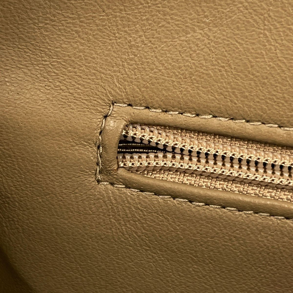 Chanel Shoulder Bag CC Logo Mademoiselle Leather Beige — view 8