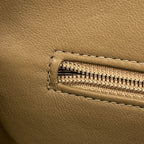 Chanel Shoulder Bag CC Logo Mademoiselle Leather Beige — view 8