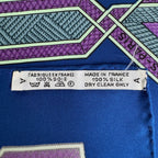 Hermes Carre 90 Cuirs du Desert Scarf Leather Decoration Silk Red Multicolor — view 2