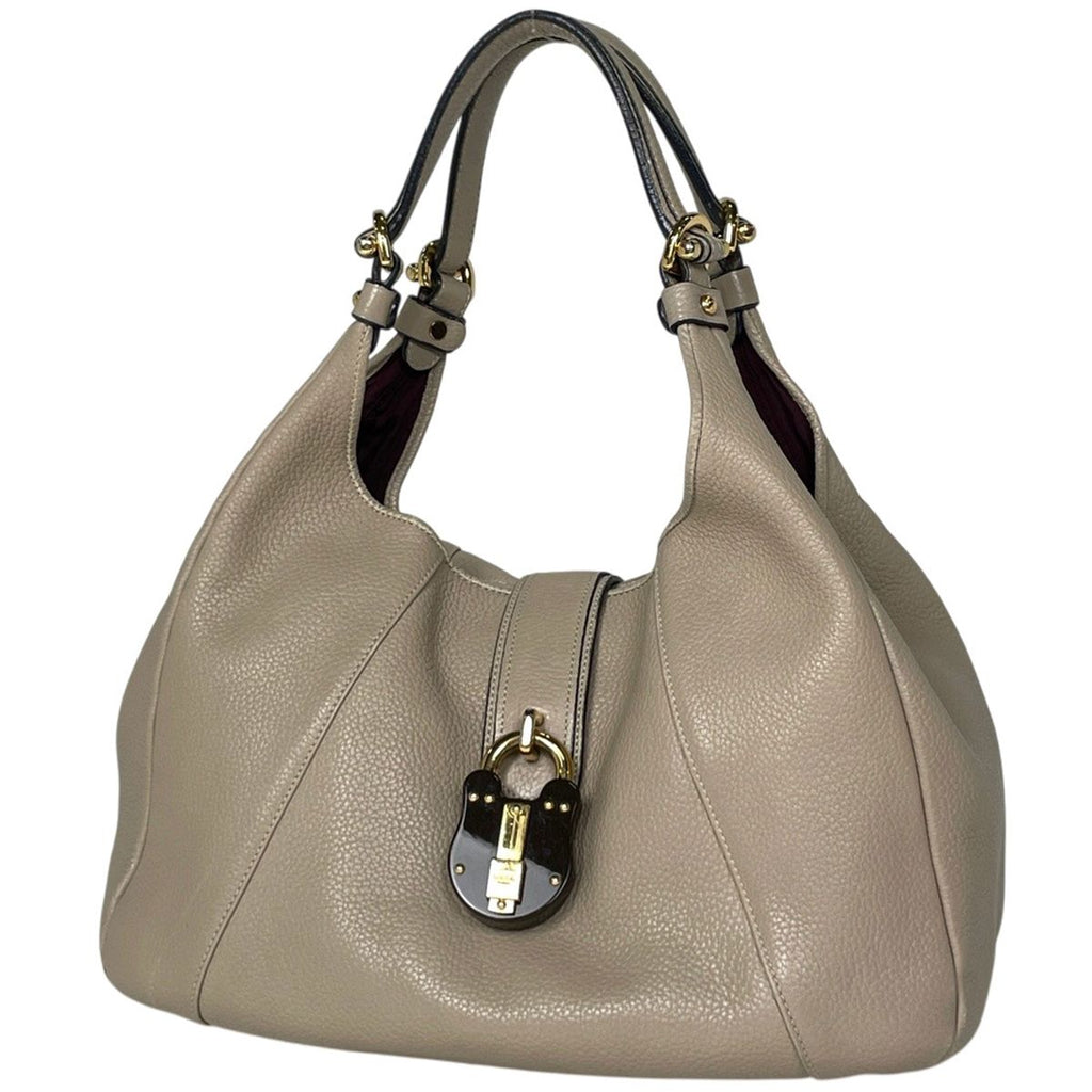 Loewe Shoulder Bag Karie Hobo Leather Beige