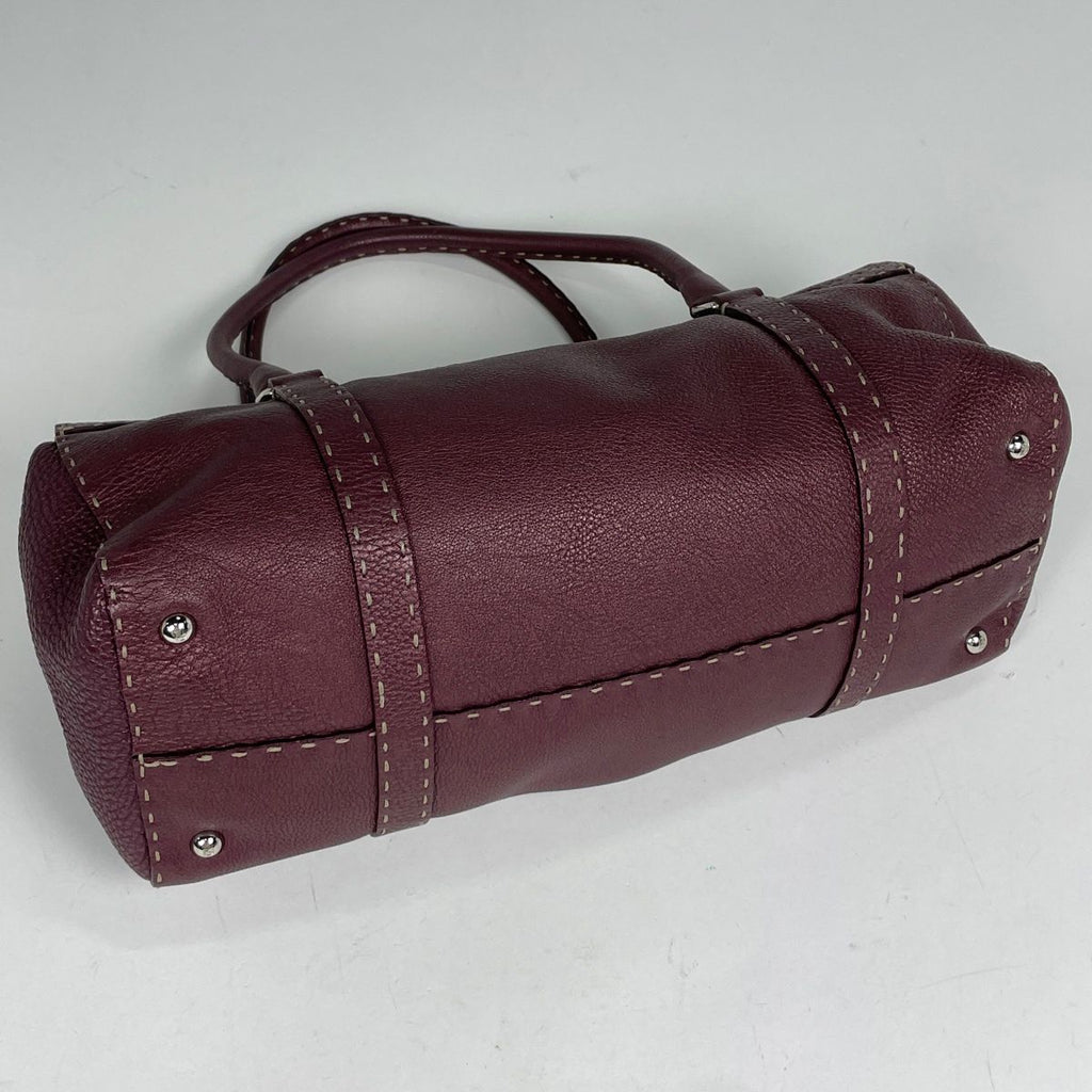Fendi Shoulder Bag Selleria Linda Leather Purple — view 2
