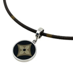 Louis Vuitton Pendentif Fleur Necklace Choker 925 Sterling Silver Monogram