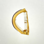 Hermes Enamel Earrings Cloisonne Gold Plated Brown — view 2