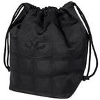 Chanel Makeup Pouch New Travel Line Drawstring Nylon Jacquard Black