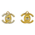 Chanel Earrings CC Logo Gold Plated