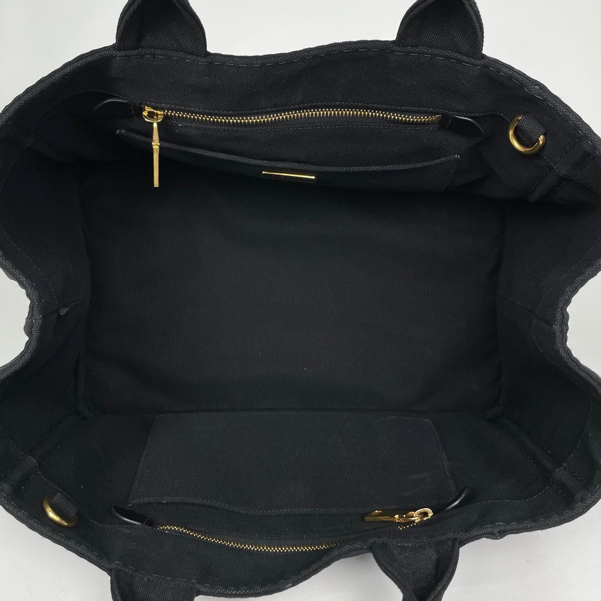 Prada Canapa Tote 2-Way Canvas Nero — view 7