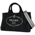 Prada Canapa Tote 2-Way Canvas Nero