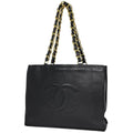 Chanel Tote CC Logo Leather Black