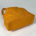 Chanel Shoulder Bag Triple CC Logo Drawstring Caviar Leather Yellow — view 2