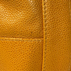 Chanel Shoulder Bag Triple CC Logo Drawstring Caviar Leather Yellow — view 4