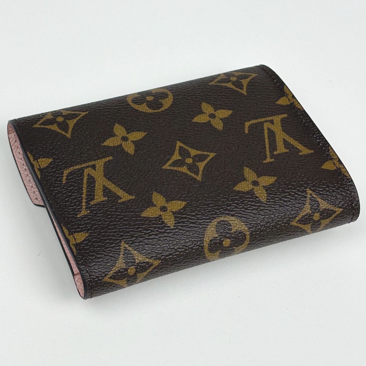 Louis Vuitton Portefeuille Victorine Trifold Wallet Monogram Rosevalerine Brown — view 2