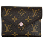 Louis Vuitton Portefeuille Victorine Trifold Wallet Monogram Rosevalerine Brown