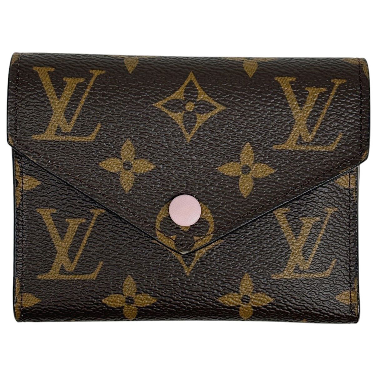 Louis Vuitton Portefeuille Victorine Trifold Wallet Monogram Rosevalerine Brown