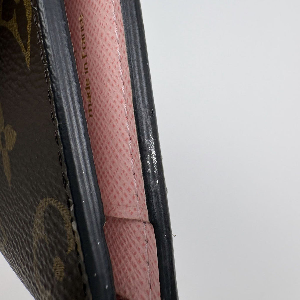 Louis Vuitton Portefeuille Zoe Trifold Wallet Compact Monogram Rose Velours — view 4