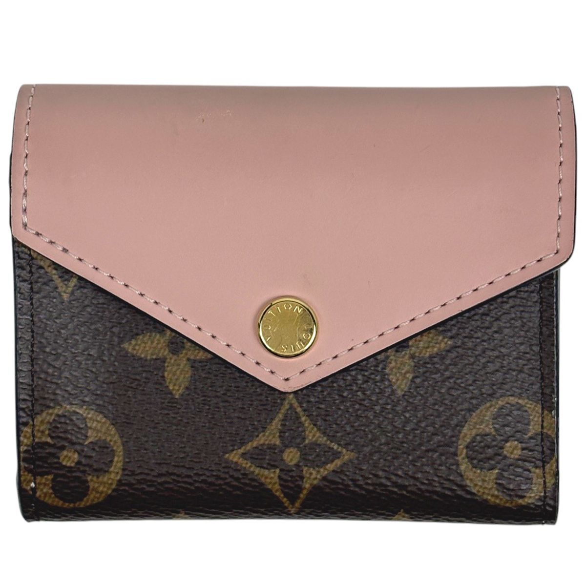 Louis Vuitton Portefeuille Zoe Trifold Wallet Compact Monogram Rose Velours
