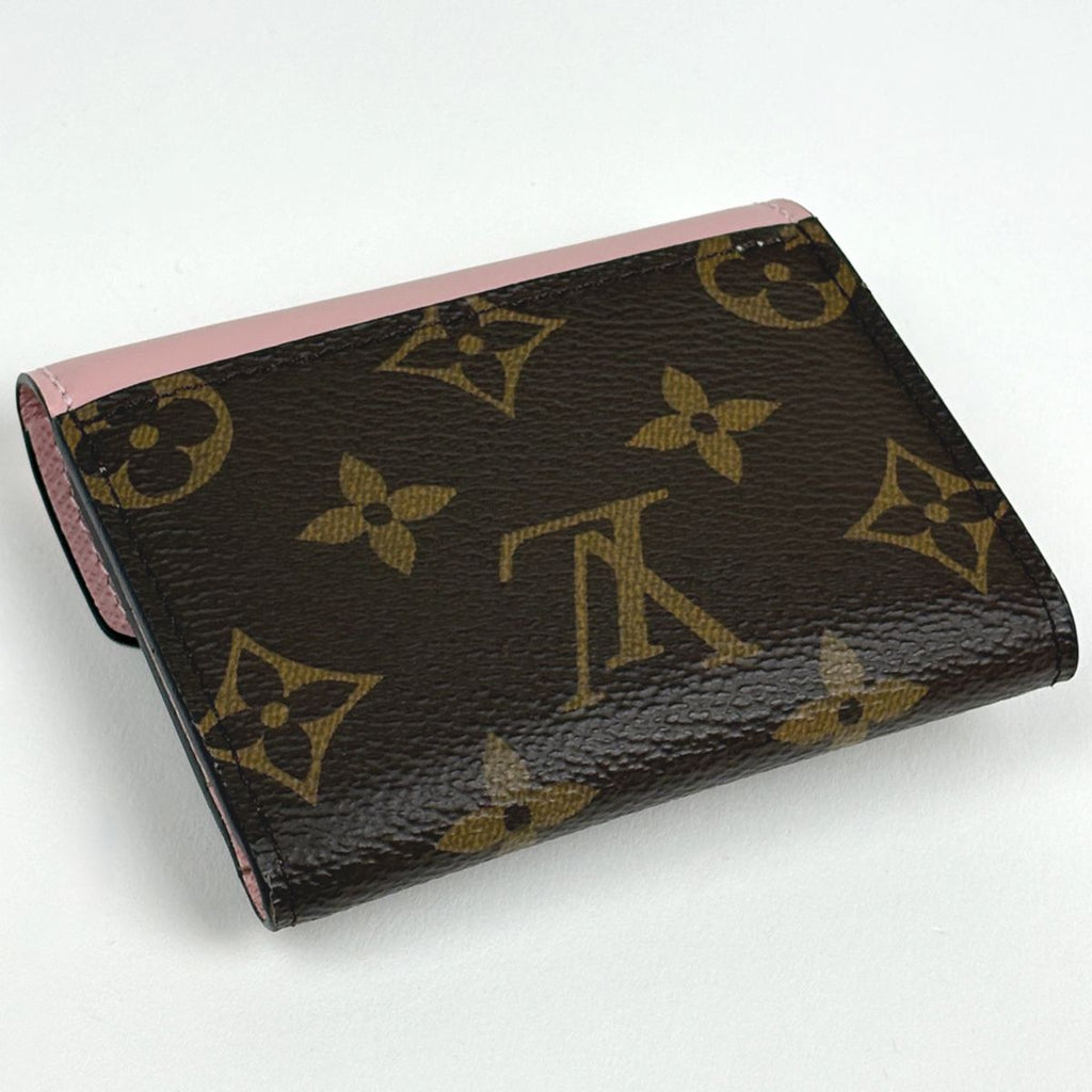 Louis Vuitton Portefeuille Zoe Trifold Wallet Compact Monogram Rose Velours — view 2