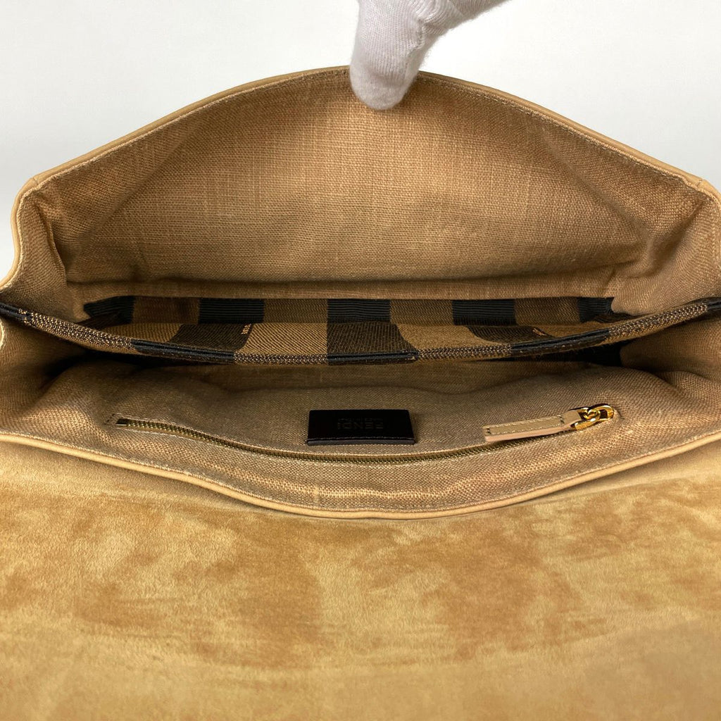 Fendi Shoulder Bag Pecan Leather Beige — view 7