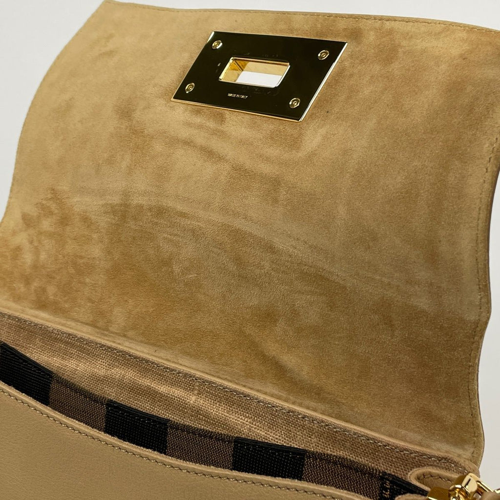 Fendi Shoulder Bag Pecan Leather Beige — view 6