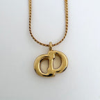 Dior Necklace CD Rhinestone Gold — view 2