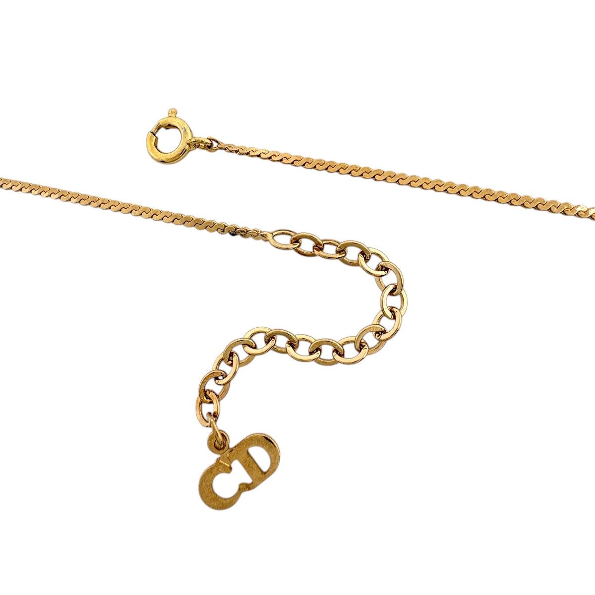 Dior Necklace CD Rhinestone Gold — view 3
