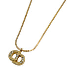 Dior Necklace CD Rhinestone Gold