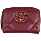 Chanel Coin Case CC Logo Zip Around Leather