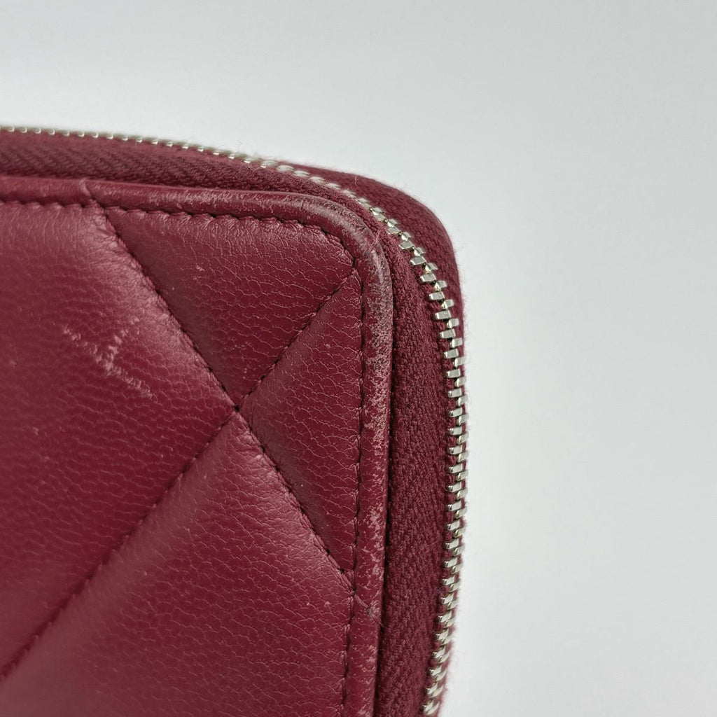 Chanel Coin Case CC Logo Zip Around Leather — view 5