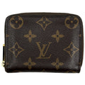 Louis Vuitton Coin Case Round Zip Monogram Brown