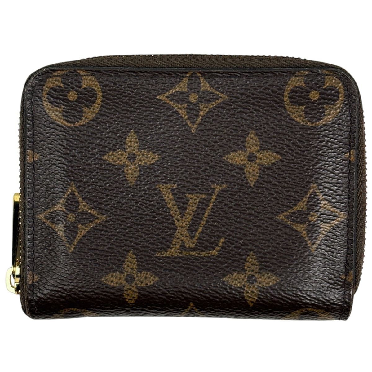 Louis Vuitton Coin Case Round Zip Monogram Brown