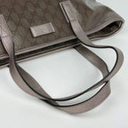 Gucci Tote GG Supreme Pattern Metallic Pink — view 7