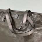 Gucci Tote GG Supreme Pattern Metallic Pink — view 6