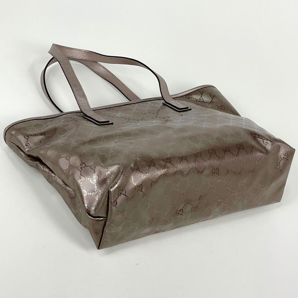 Gucci Tote GG Supreme Pattern Metallic Pink — view 2