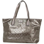Gucci Tote GG Supreme Pattern Metallic Pink