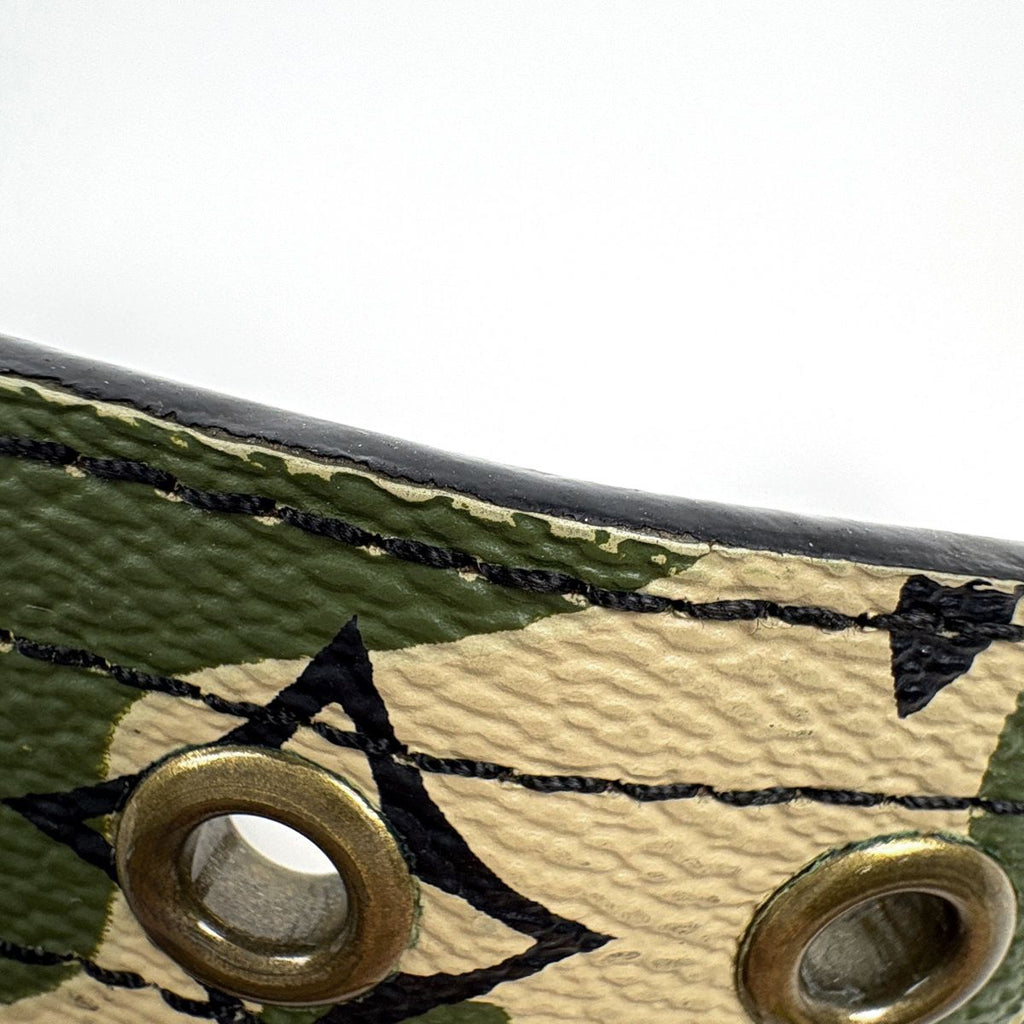 Louis Vuitton Ceinture Monogram Moflage Belt Takashi Murakami Leather Green — view 6