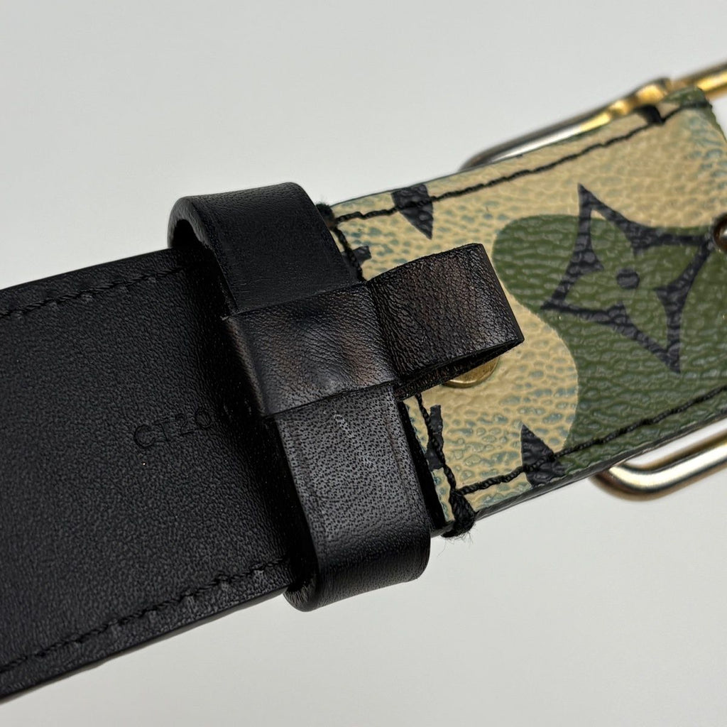 Louis Vuitton Ceinture Monogram Moflage Belt Takashi Murakami Leather Green — view 4