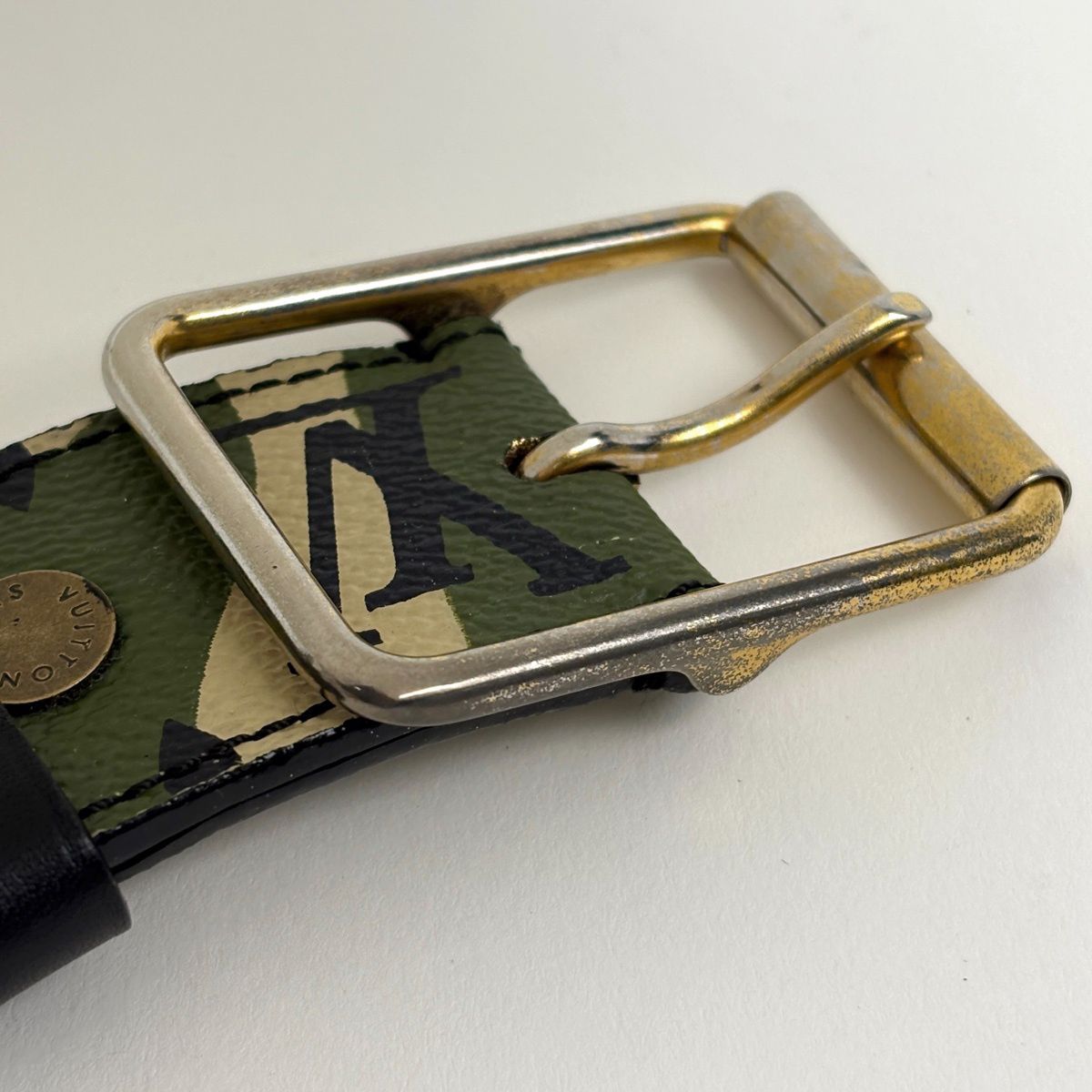 Louis Vuitton Ceinture Monogram Moflage Belt Takashi Murakami Leather Green — view 2