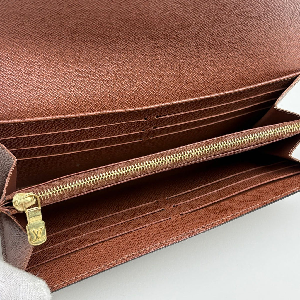 Louis Vuitton Portefeuille Sarah Wallet Bifold Monogram Brown — view 8