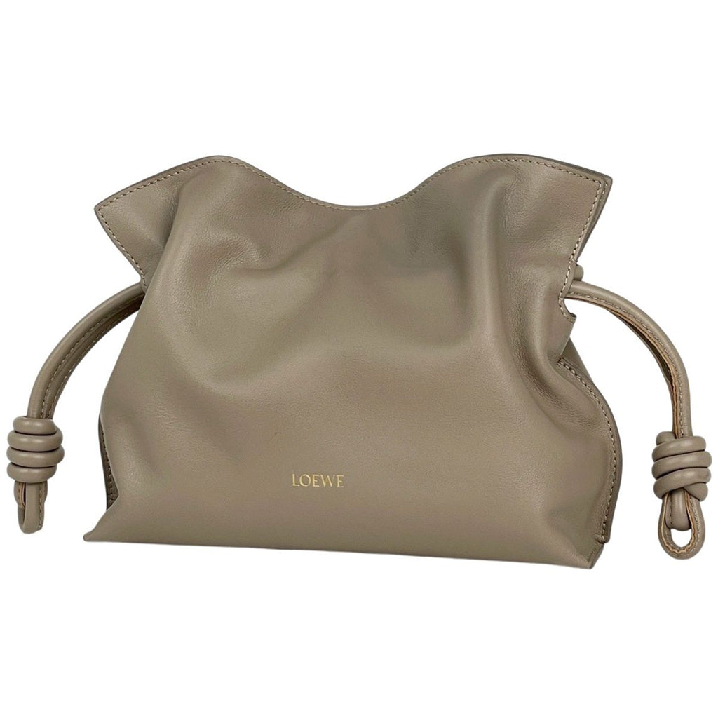 Loewe Flamenco Clutch Mini 2-Way Leather Sand