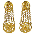 Chanel Earrings CC Logo Gold Plated