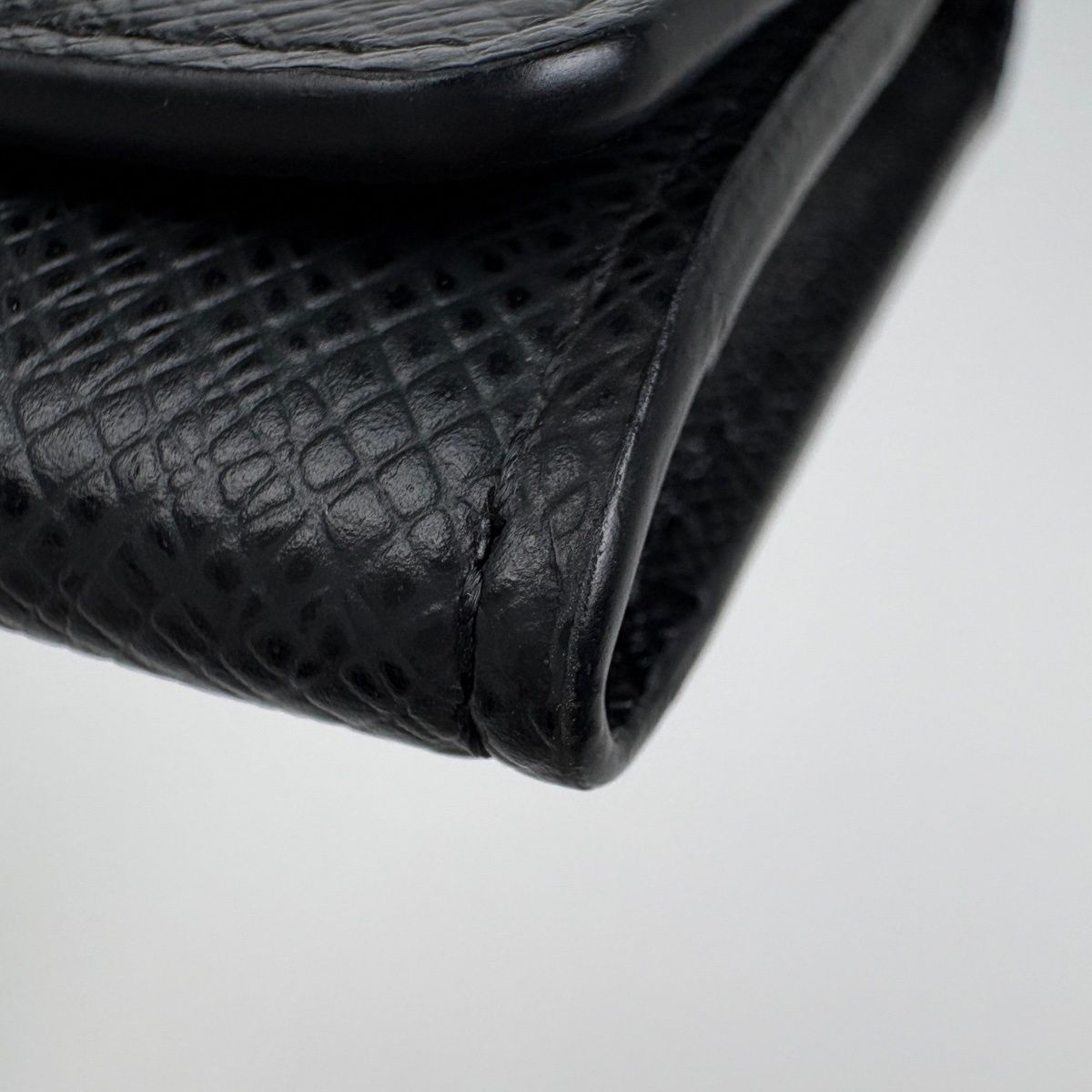 Louis Vuitton Envelope Carte de Visite Card Case Holder Business Taiga Noir — view 3