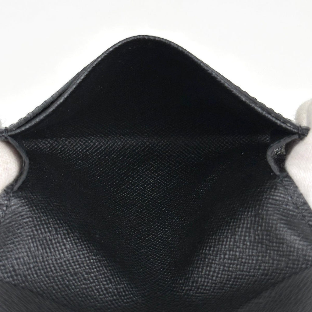 Louis Vuitton Envelope Carte de Visite Card Case Holder Business Taiga Noir — view 6