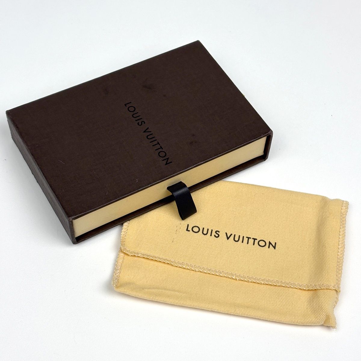 Louis Vuitton Envelope Carte de Visite Card Case Holder Business Taiga Noir — view 8