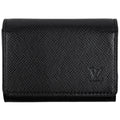 Louis Vuitton Envelope Carte de Visite Card Case Holder Business Taiga Noir