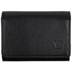 Louis Vuitton Envelope Carte de Visite Card Case Holder Business Taiga Noir