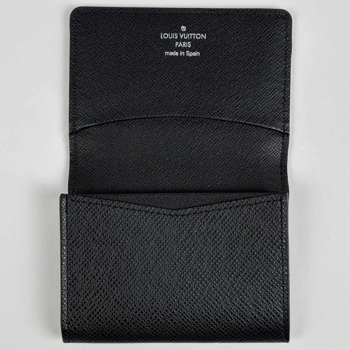 Louis Vuitton Envelope Carte de Visite Card Case Holder Business Taiga Noir — view 7