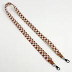 Hermes Bandouliere Maxi Quadrille Shoulder Strap Canvas Leather Brown Beige — view 2
