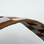 Hermes Bandouliere Maxi Quadrille Shoulder Strap Canvas Leather Brown Beige — view 4