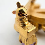 Chanel Brooch CC Logo Color Stone Gold — view 3